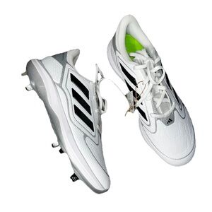 Adidas Adizero Purehustle 3 White Black Silver Metal Softball Cleats NWT US 10